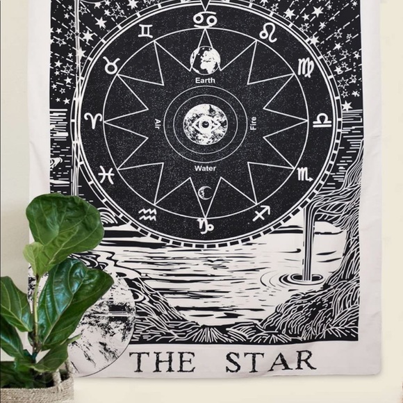 BLEUM CADE Tarot Tapestry The Moon The Star The Sun Tapestry (51×59 Inches) - Picture 2 of 3